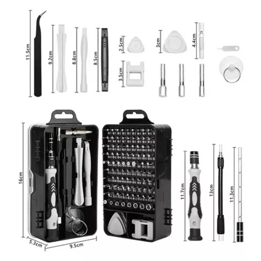 Chaves multiuso kit 115 em 1 de precisão para celures notebook tablet